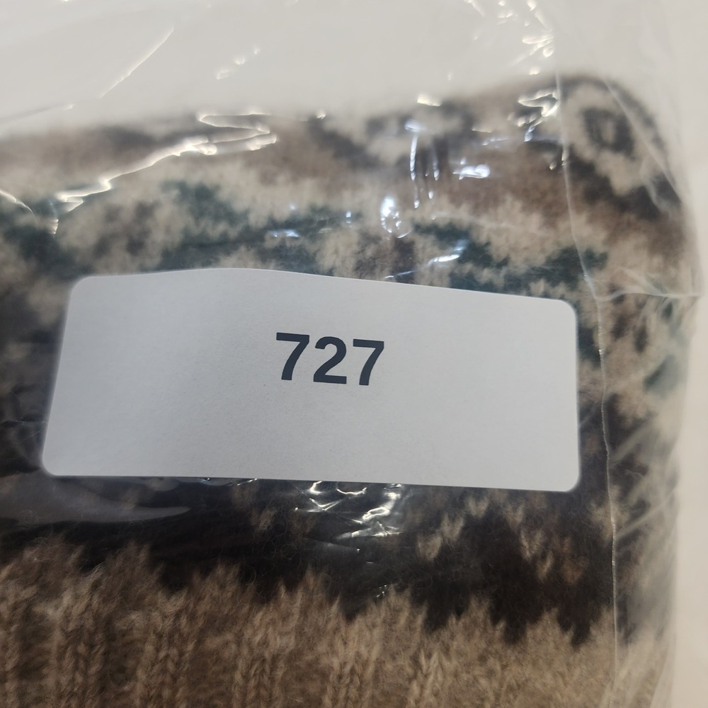 Vintage GAP Lambswool Fair Isle Sweater Large Brown Tan Crewneck Knit 727 - Picture 6 of 6
